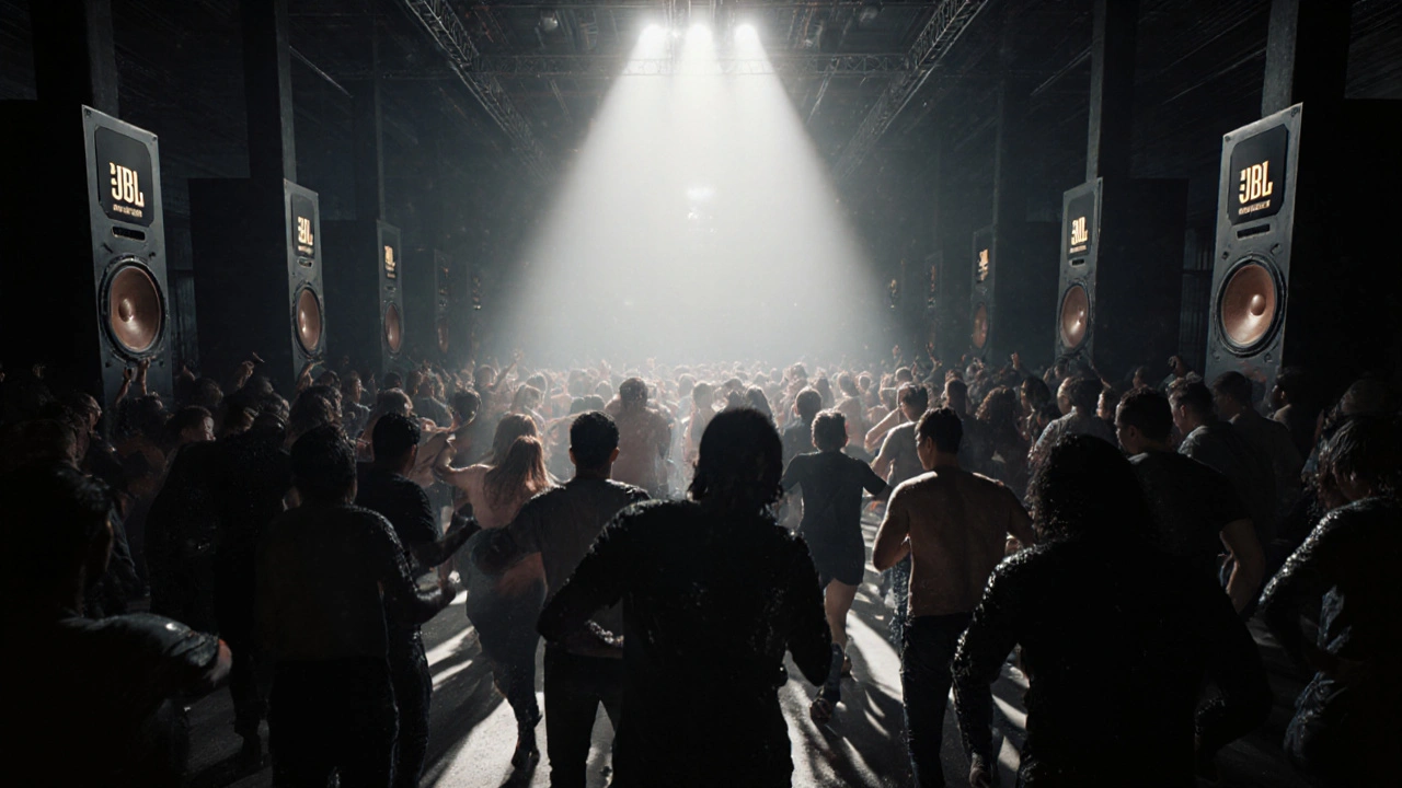 Binnenin de main room van Ministry of Sound: duizenden dansers in het donker, verlicht door één lichtbundel en omgeven door reusachtige luidsprekers.